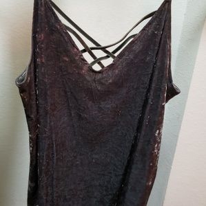 Satin Velvet tank top